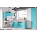 Chambre enfant originale et PERSONNALISABLE avec lit gigogne F053 - GLICERIO