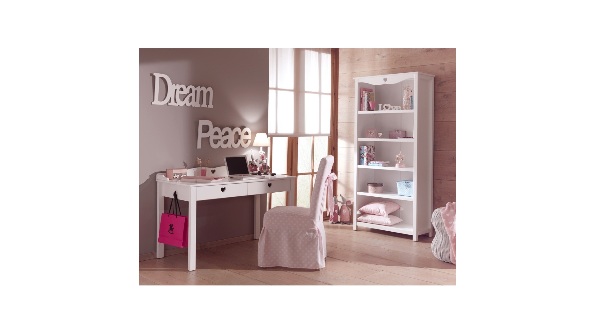 Bureau enfant fille chambre Emile au style So romantique - SO NUIT