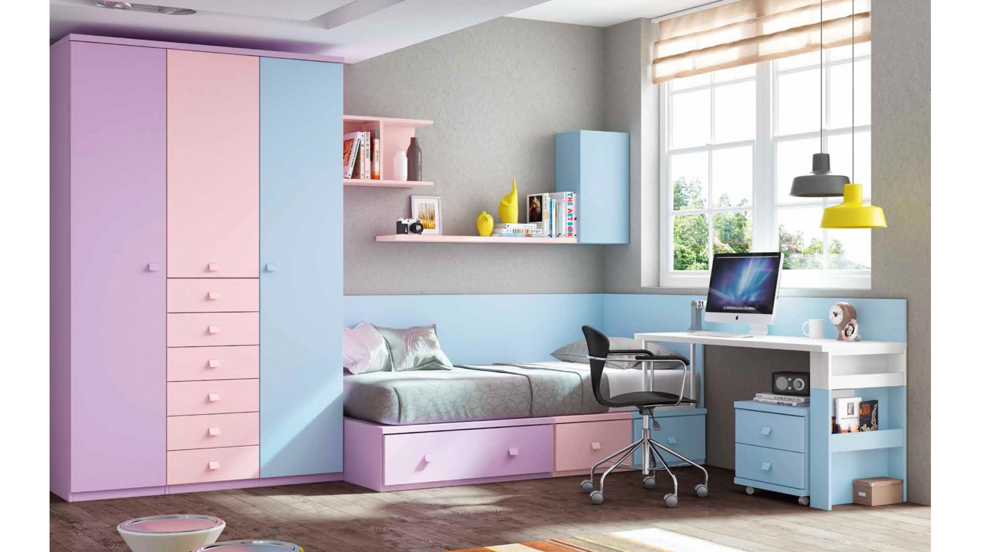 Chambre de fille ado PERSONNALISABLE F150 - GLICERIO