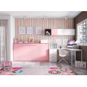 Lit escamotable mural avec bureau PERSONNALISABLE F354 - GLICERIO