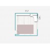 Lit escamotable mural avec bureau PERSONNALISABLE F354 - GLICERIO