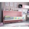 Chambre enfant avec lit escamotable horizontal & bureau PERSONNALISABLE F350 - GLICERIO