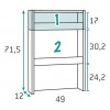 Chambre enfant avec lit escamotable horizontal & bureau PERSONNALISABLE F350 - GLICERIO