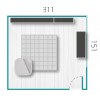 Chambre enfant avec lit escamotable horizontal & bureau PERSONNALISABLE F350 - GLICERIO