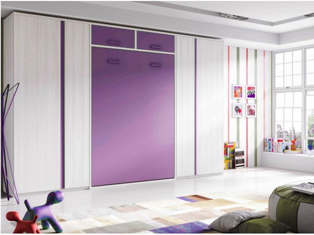 Chambre enfant avec lit armoire escamotable PERSONNALISABLE F364 - GLICERIO