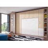 Chambre avec lit armoire escamotable avec couchage 160 x 200 PERSONNALISABLE F365 - GLICERIO
