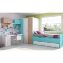 Chambre ado garçon avec lit gigogne PERSONNALISABLE F068 - GLICERIO