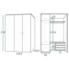 Chambre ado garçon avec lit gigogne PERSONNALISABLE F068 - GLICERIO
