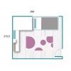 Chambre ado garçon avec lit gigogne PERSONNALISABLE F068 - GLICERIO