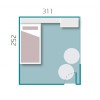 Chambre ado fille avec lit gigogne PERSONNALISABLE F069 - GLICERIO