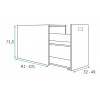Chambre ado fille avec lit gigogne PERSONNALISABLE F069 - GLICERIO