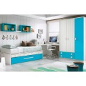 Chambre enfant garcon avec lit gigogne PERSONNALISABLE F070 - GLICERIO