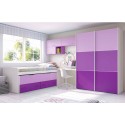 Chambre ado fille avec lit gigogne PERSONNALISABLE F076 - GLICERIO