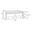 Chambre ado fille avec lit gigogne PERSONNALISABLE F076 - GLICERIO