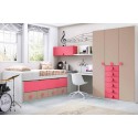 Chambre complète fille avec lit gigogne PERSONNALISABLE F080 - GLICERIO