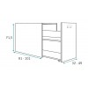 Chambre pour ado fille avec lit double PERSONNALISABLE F153 - GLICERIO