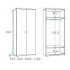 Chambre pour ado fille avec lit double PERSONNALISABLE F153 - GLICERIO