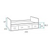 Chambre enfant garcon avec lit canapé PERSONNALISABLE F158 - GLICERIO