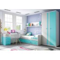 Chambre enfant garcon avec lit canapé PERSONNALISABLE F158 - GLICERIO