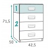 Chambre enfant fille avec bureau PERSONNALISABLE F163 - GLICERIO