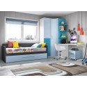 Chambre ado garcon PERSONNALISABLE avec lit gigogne F165 - GLICERIO