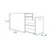 Chambre ado fille PERSONNALISABLE avec lit banquette F167 - GLICERIO