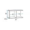 Chambre ado fille PERSONNALISABLE avec lit banquette F167 - GLICERIO